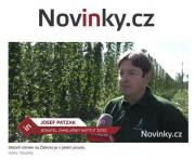 Jednatel CHI o sklizni chmele pro internetový portál NOVINKY.cz